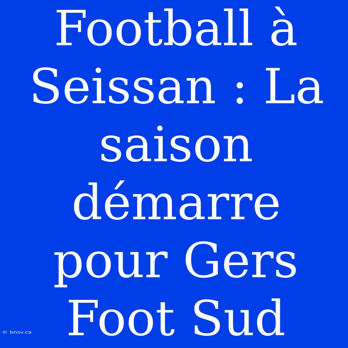 Football À Seissan : La Saison Démarre Pour Gers Foot Sud