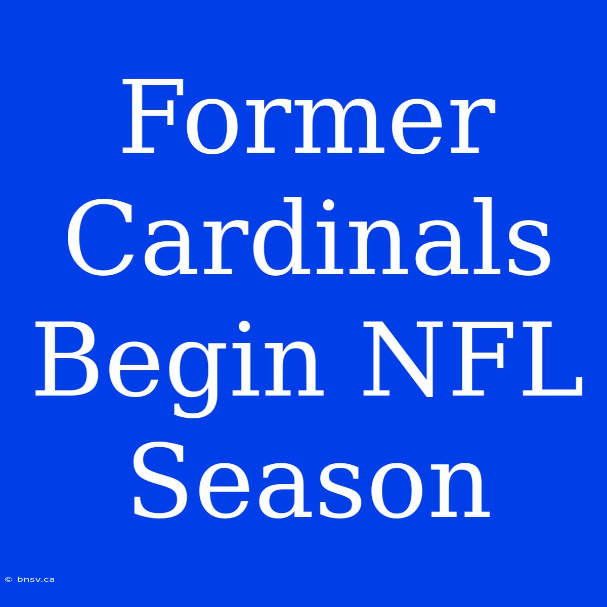 Former Cardinals Begin NFL Season