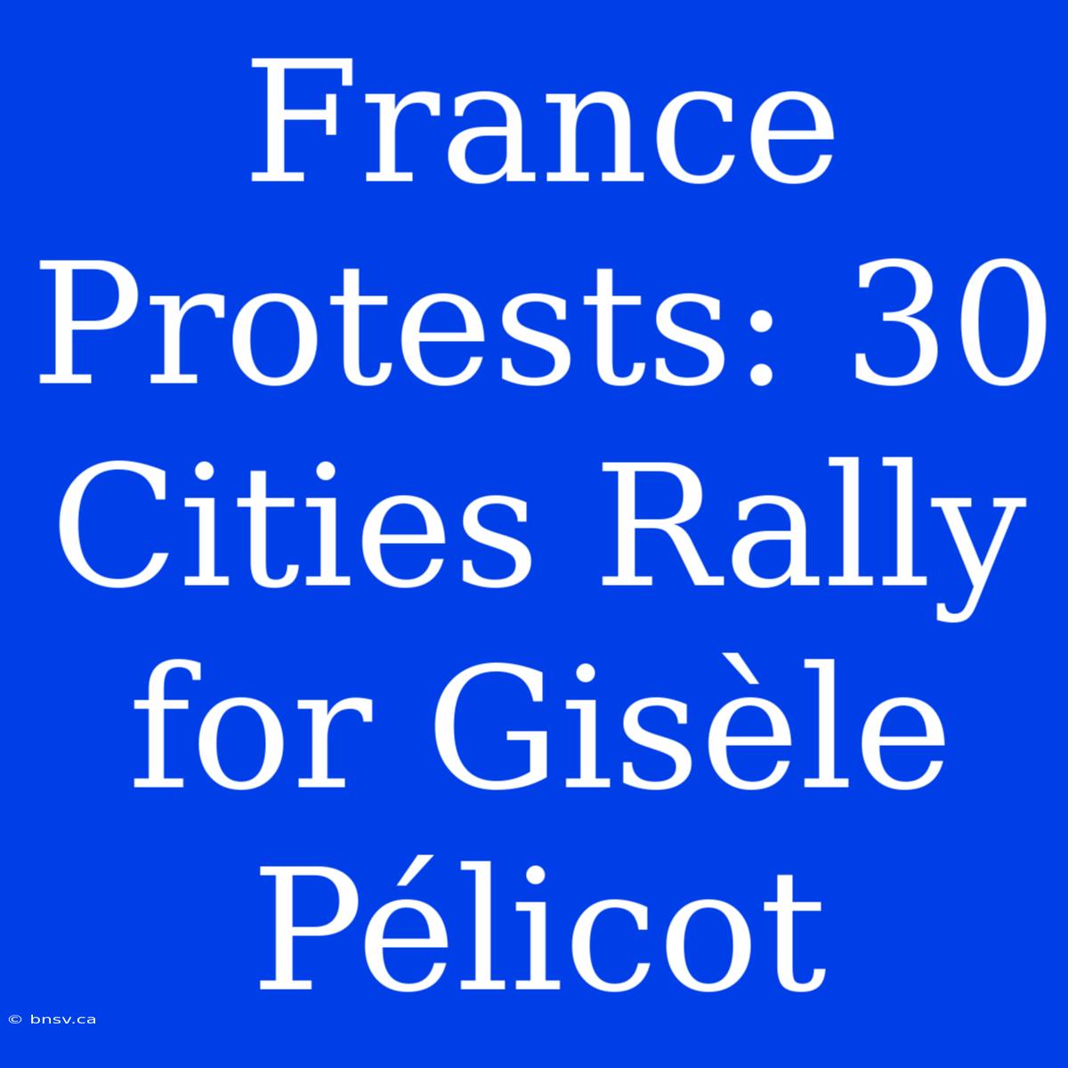 France Protests: 30 Cities Rally For Gisèle Pélicot