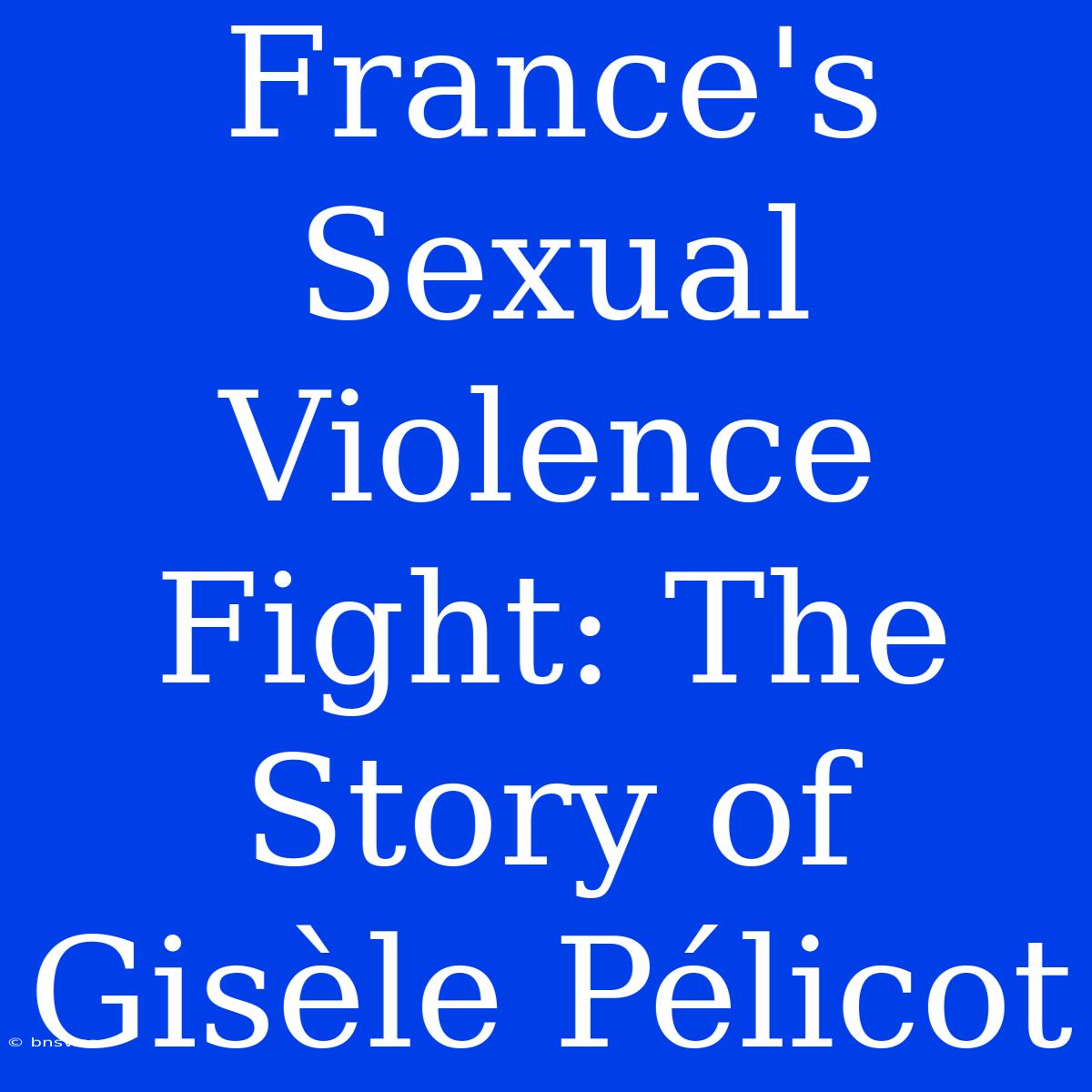 France's Sexual Violence Fight: The Story Of Gisèle Pélicot