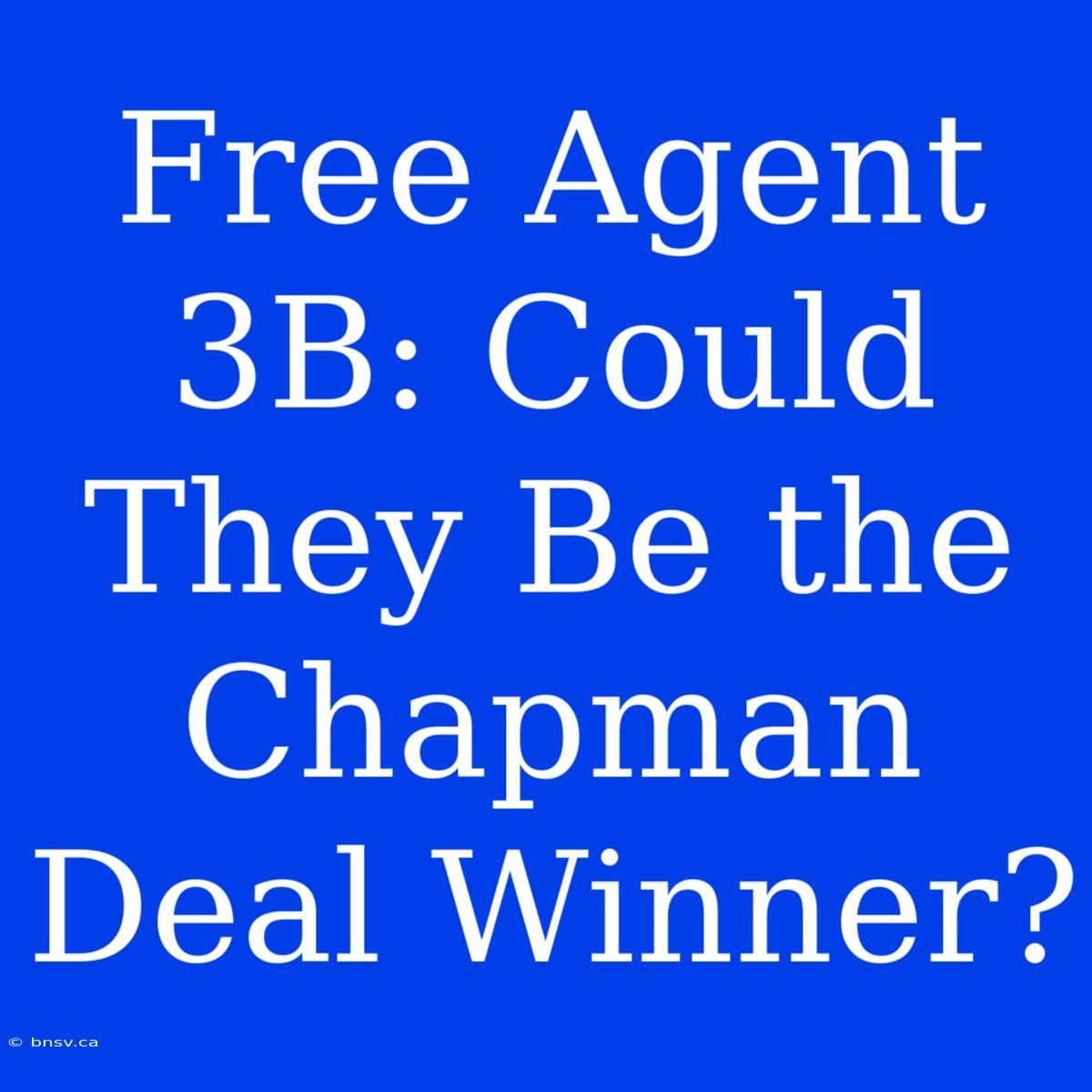 Free Agent 3B: Could They Be The Chapman Deal Winner?