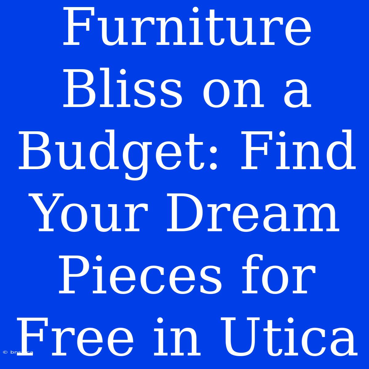 Furniture Bliss On A Budget: Find Your Dream Pieces For Free In Utica