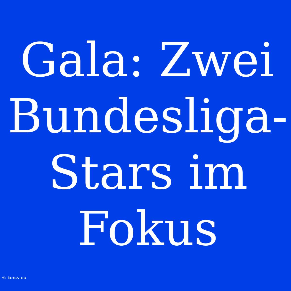 Gala: Zwei Bundesliga-Stars Im Fokus