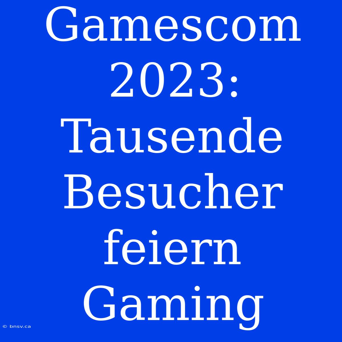 Gamescom 2023: Tausende Besucher Feiern Gaming