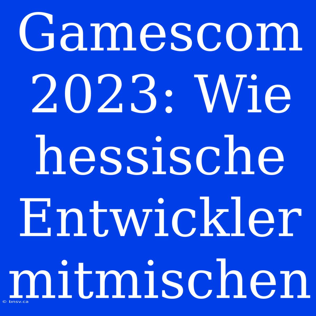 Gamescom 2023: Wie Hessische Entwickler Mitmischen