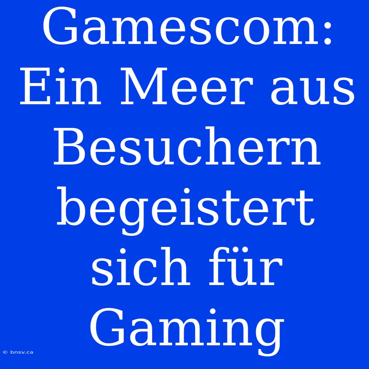 Gamescom:  Ein Meer Aus Besuchern Begeistert Sich Für Gaming