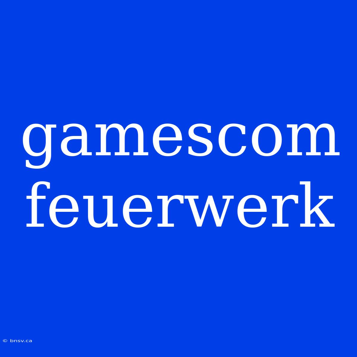 Gamescom Feuerwerk