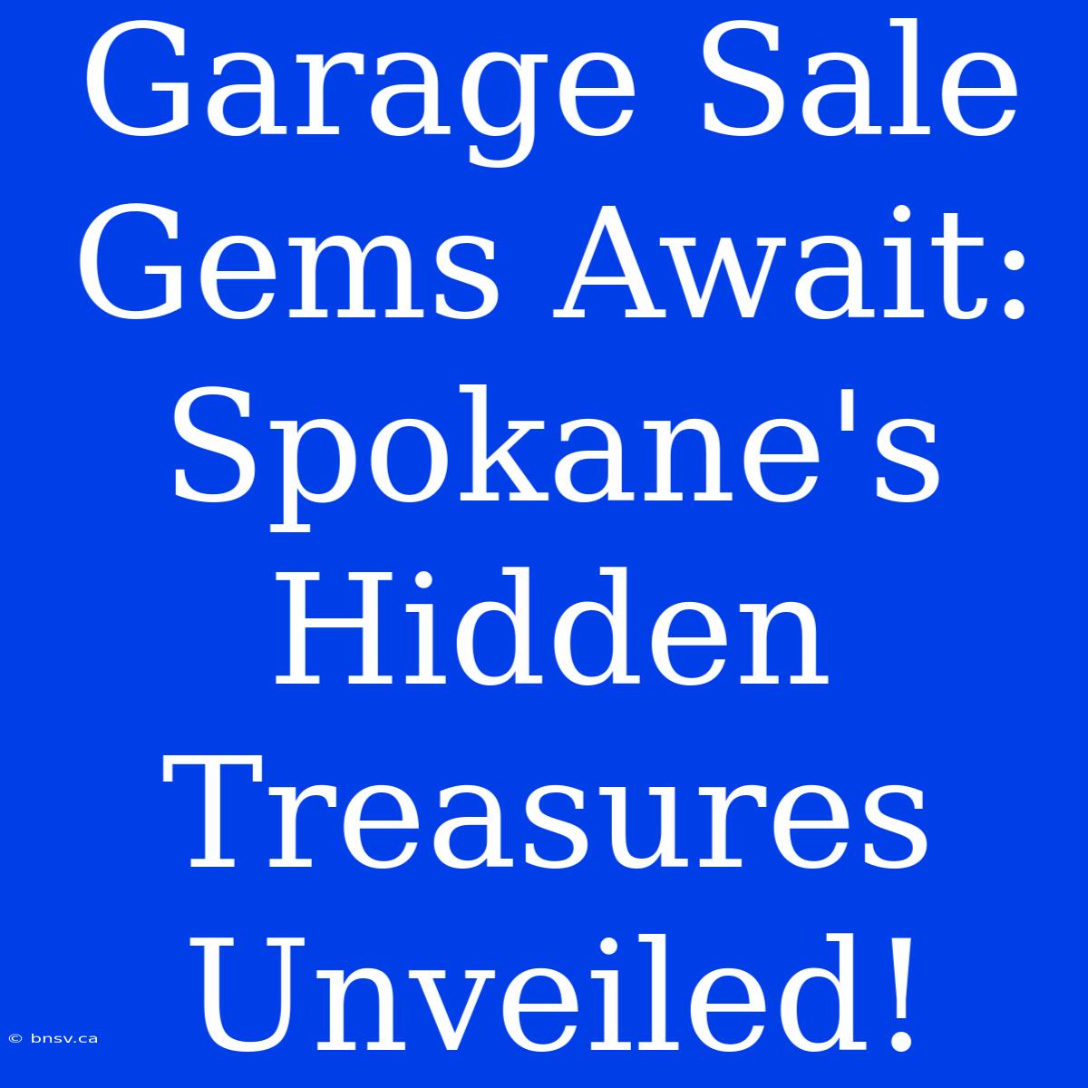 Garage Sale Gems Await: Spokane's Hidden Treasures Unveiled!