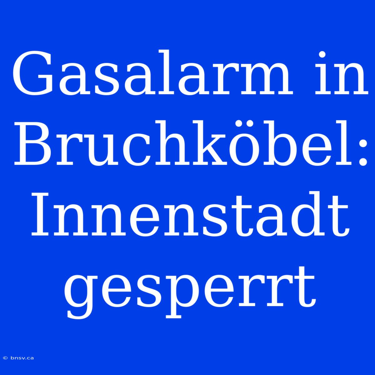 Gasalarm In Bruchköbel: Innenstadt Gesperrt