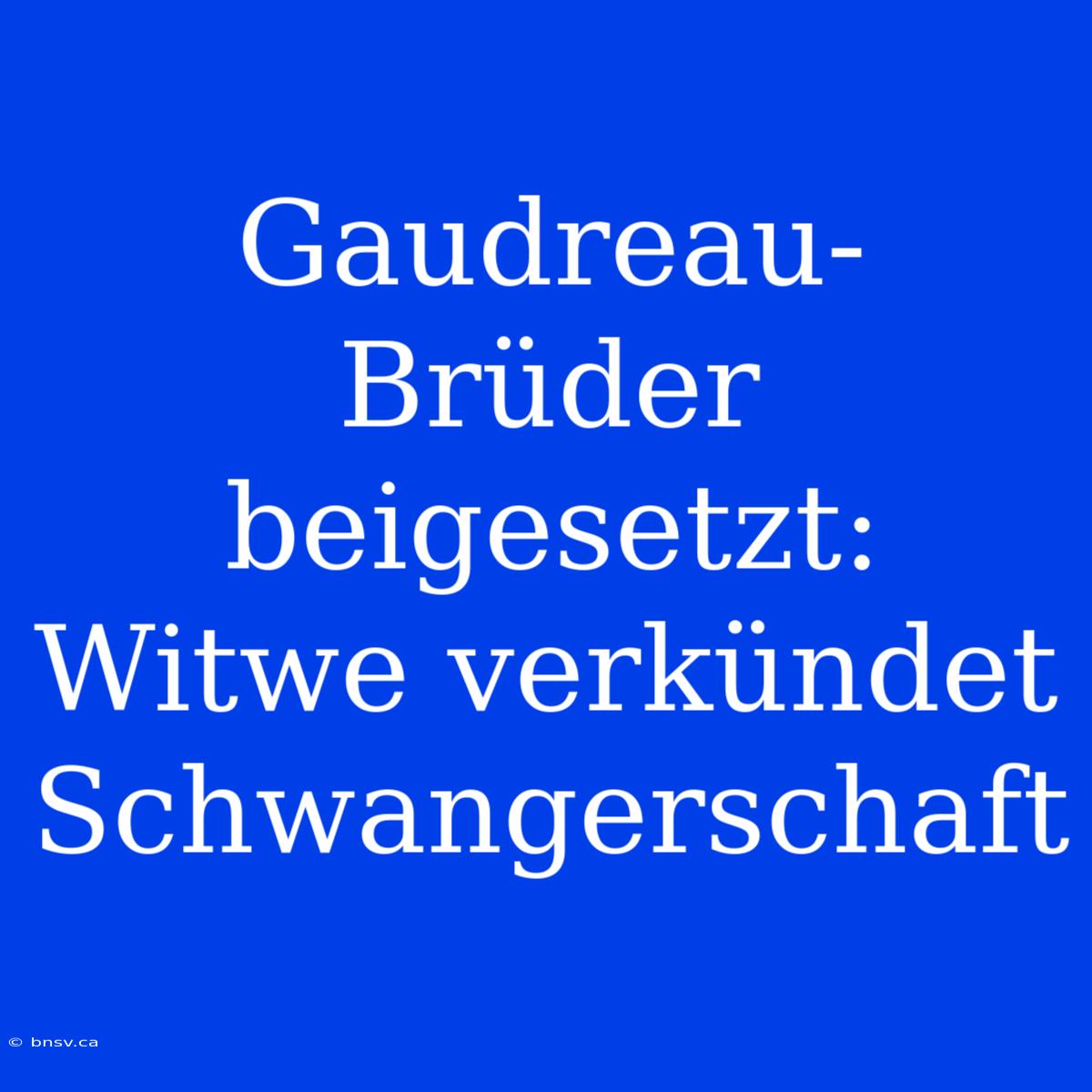 Gaudreau-Brüder Beigesetzt: Witwe Verkündet Schwangerschaft