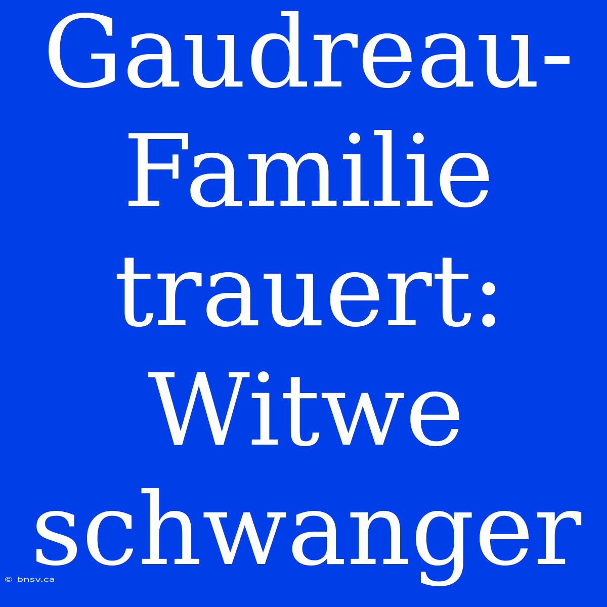 Gaudreau-Familie Trauert: Witwe Schwanger