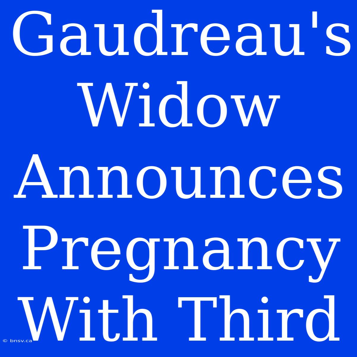 Gaudreau's Widow Announces Pregnancy With Third