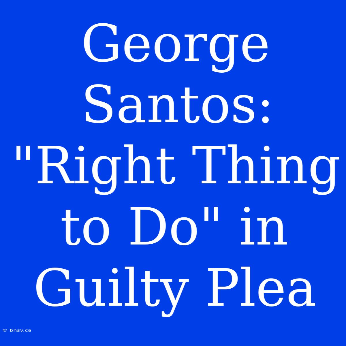 George Santos: 