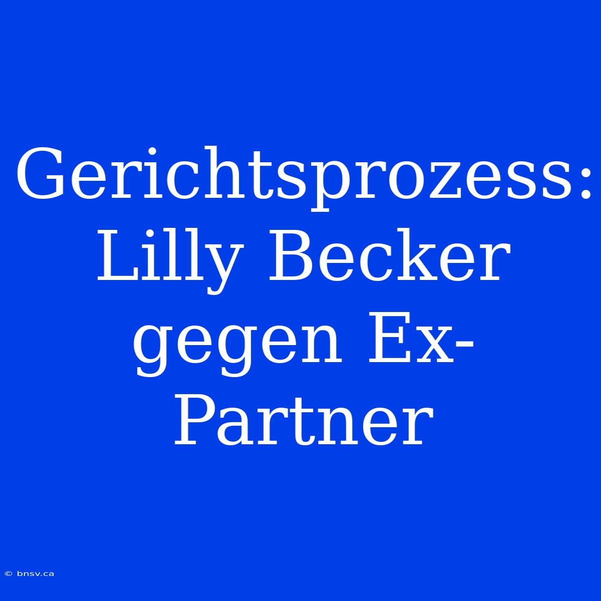 Gerichtsprozess: Lilly Becker Gegen Ex-Partner