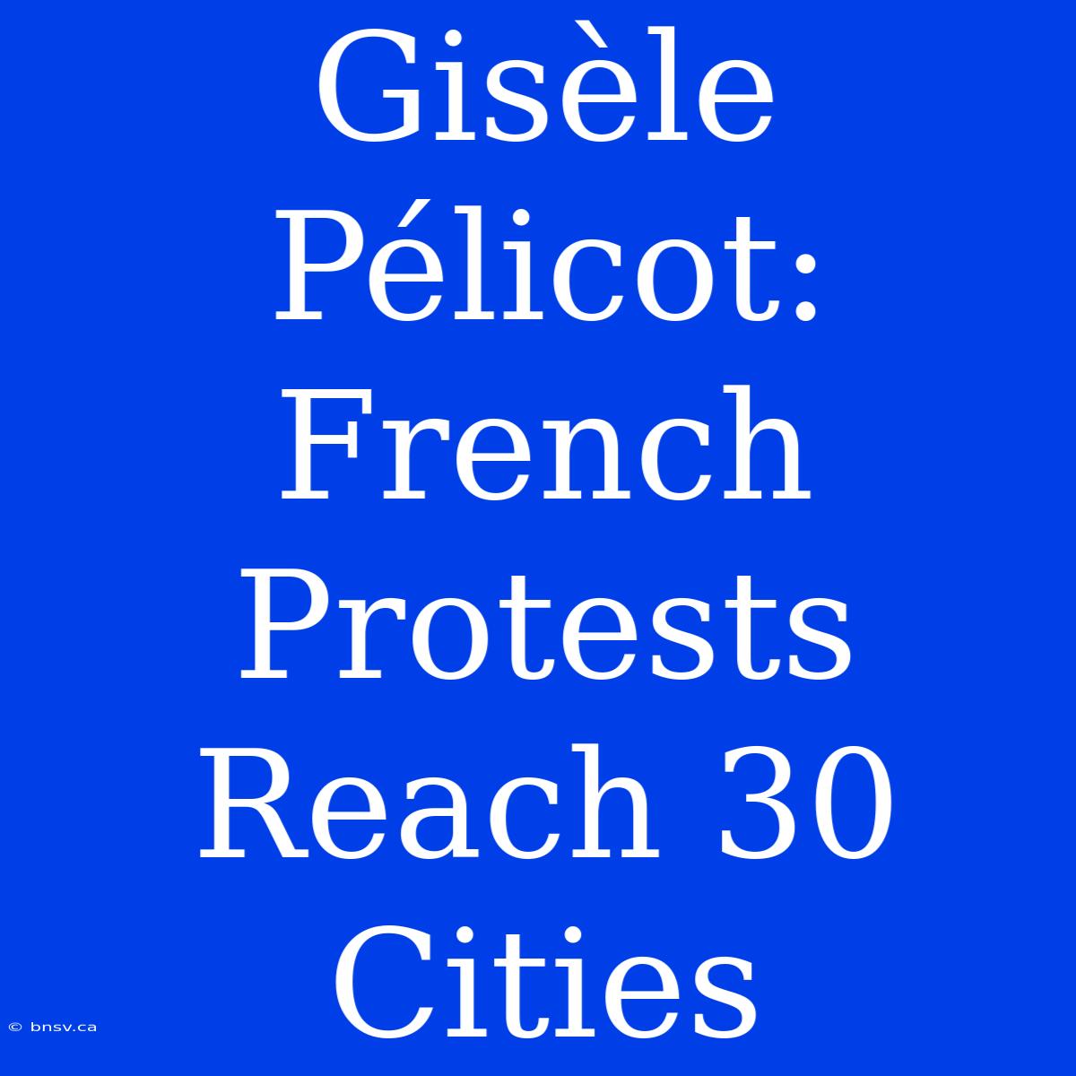 Gisèle Pélicot: French Protests Reach 30 Cities