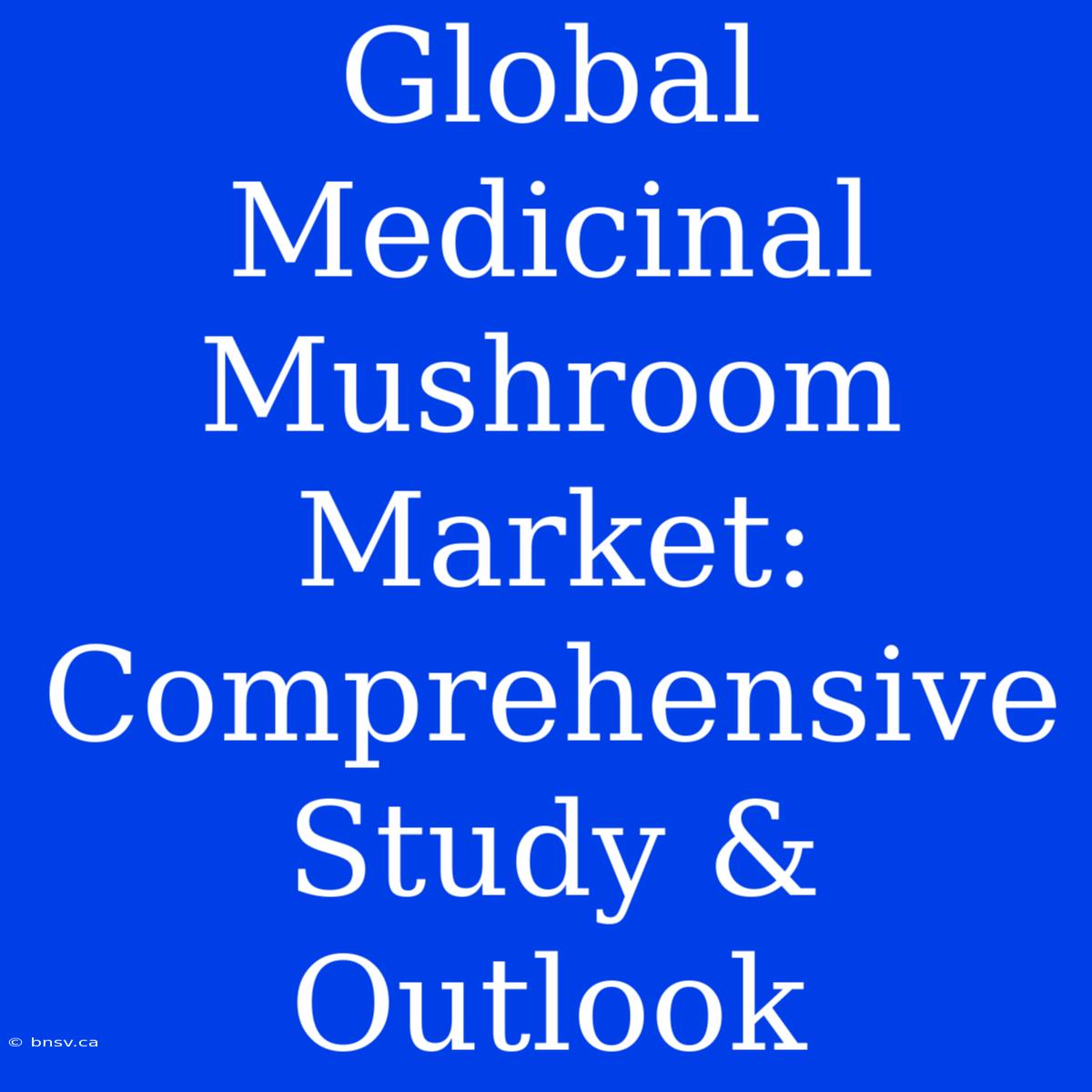 Global Medicinal Mushroom Market: Comprehensive Study & Outlook