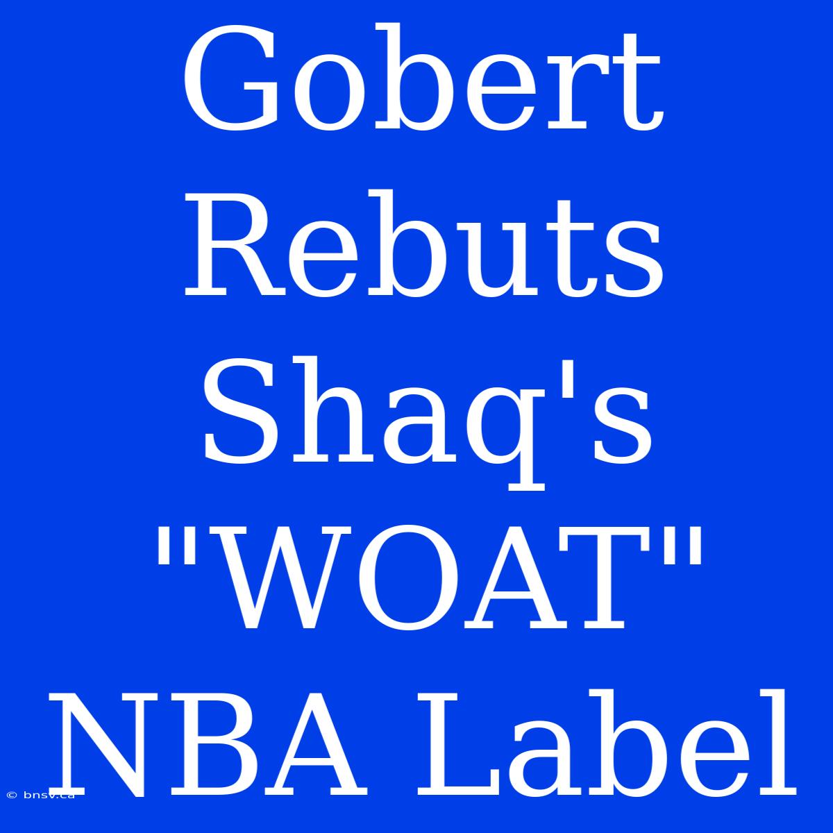 Gobert Rebuts Shaq's 