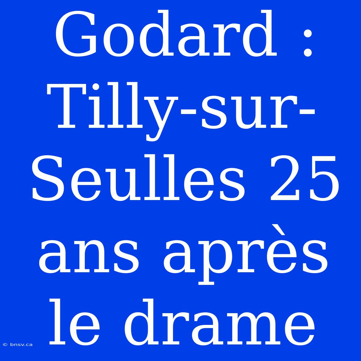 Godard : Tilly-sur-Seulles 25 Ans Après Le Drame