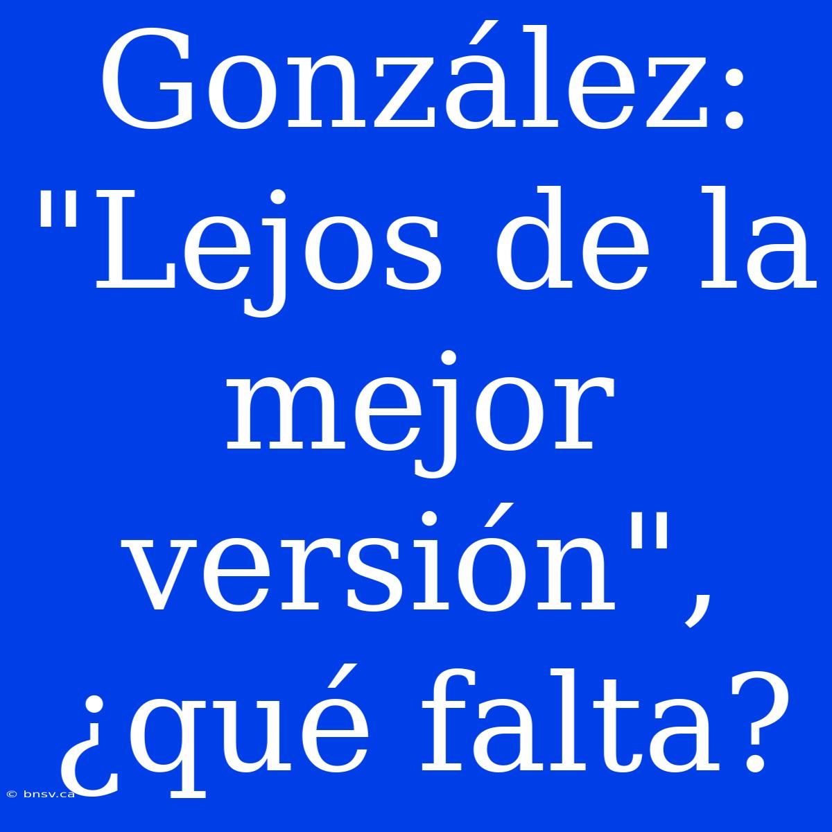 González: 