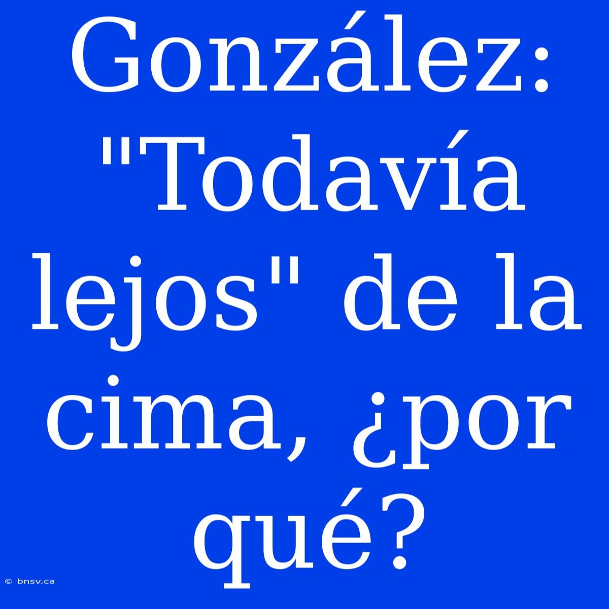 González: 