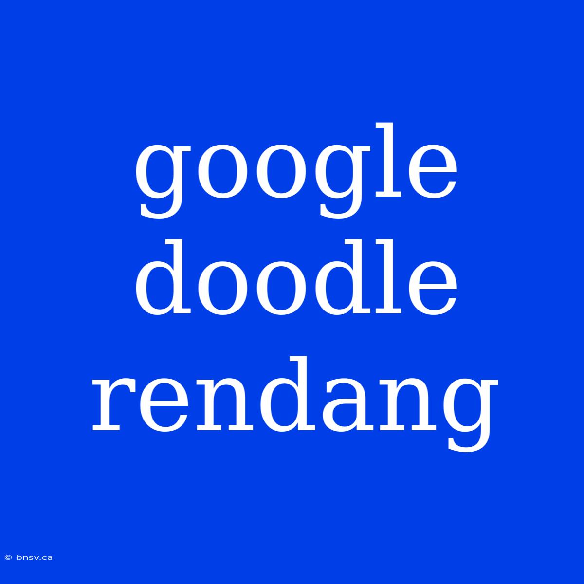 Google Doodle Rendang