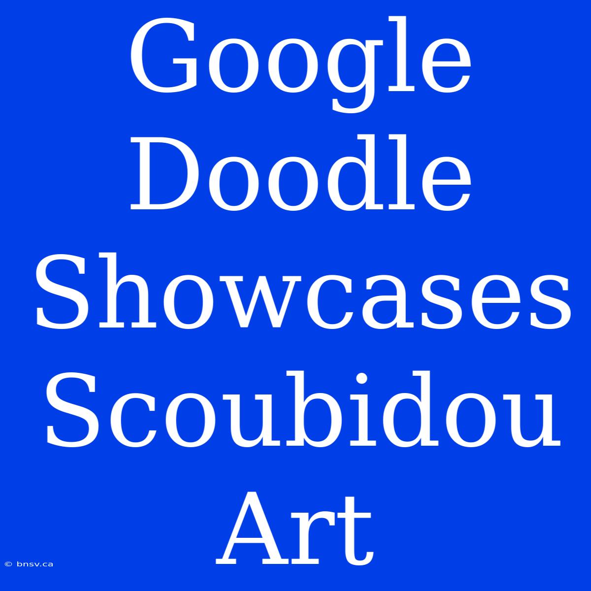 Google Doodle Showcases Scoubidou Art