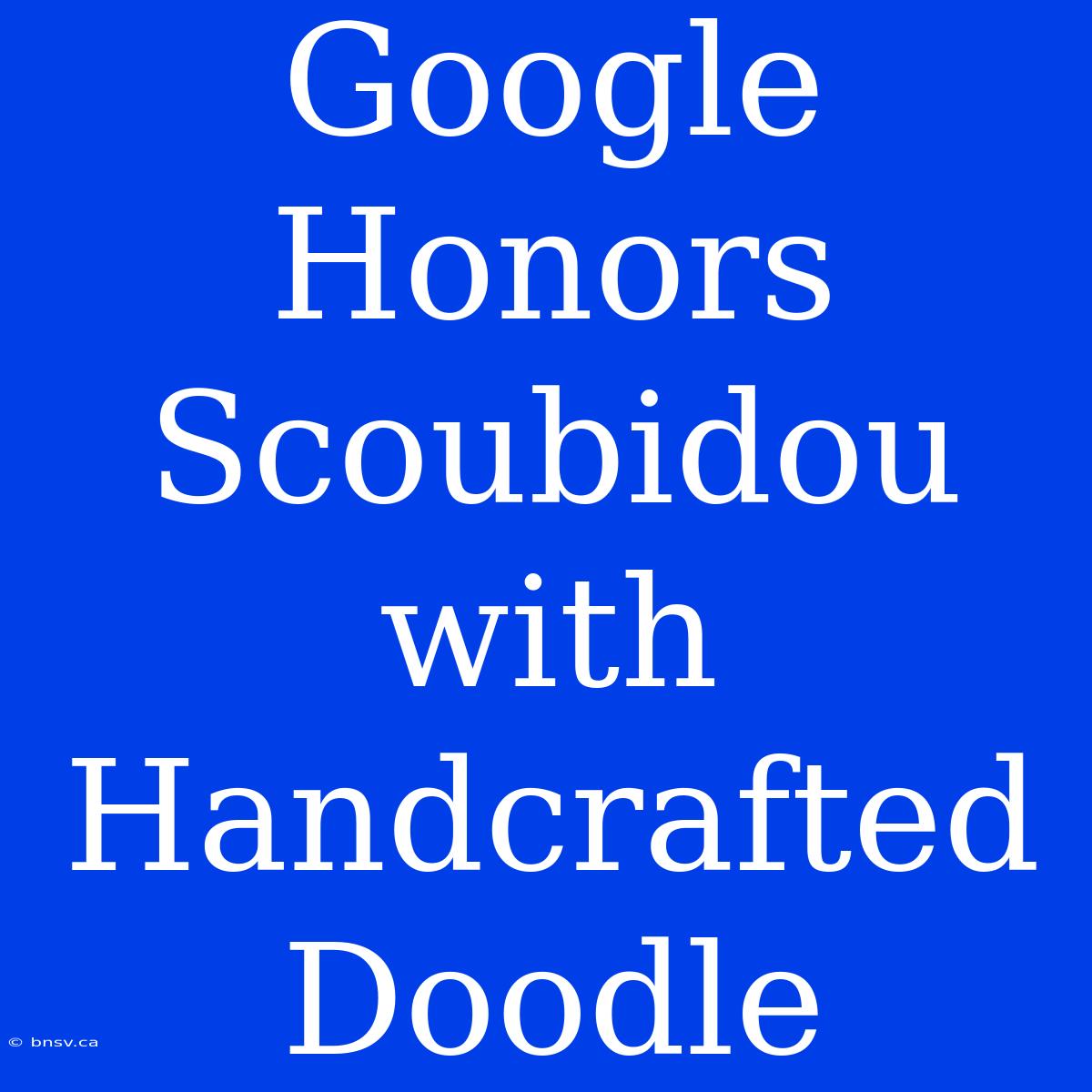 Google Honors Scoubidou With Handcrafted Doodle