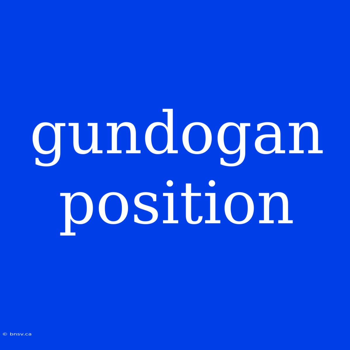 Gundogan Position