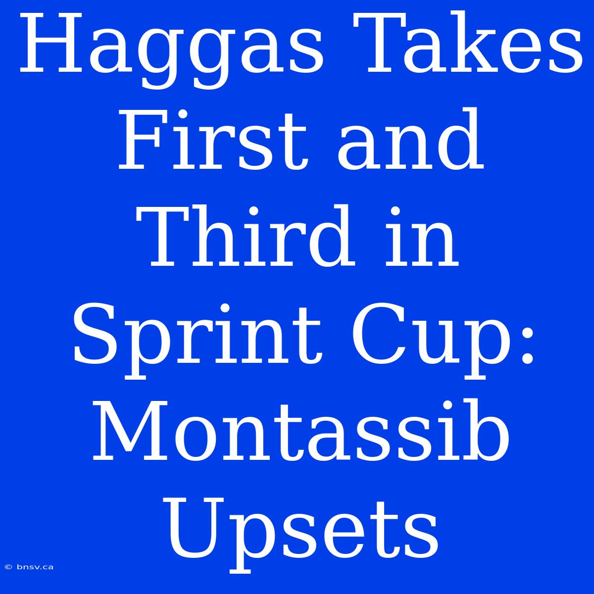 Haggas Takes First And Third In Sprint Cup: Montassib Upsets