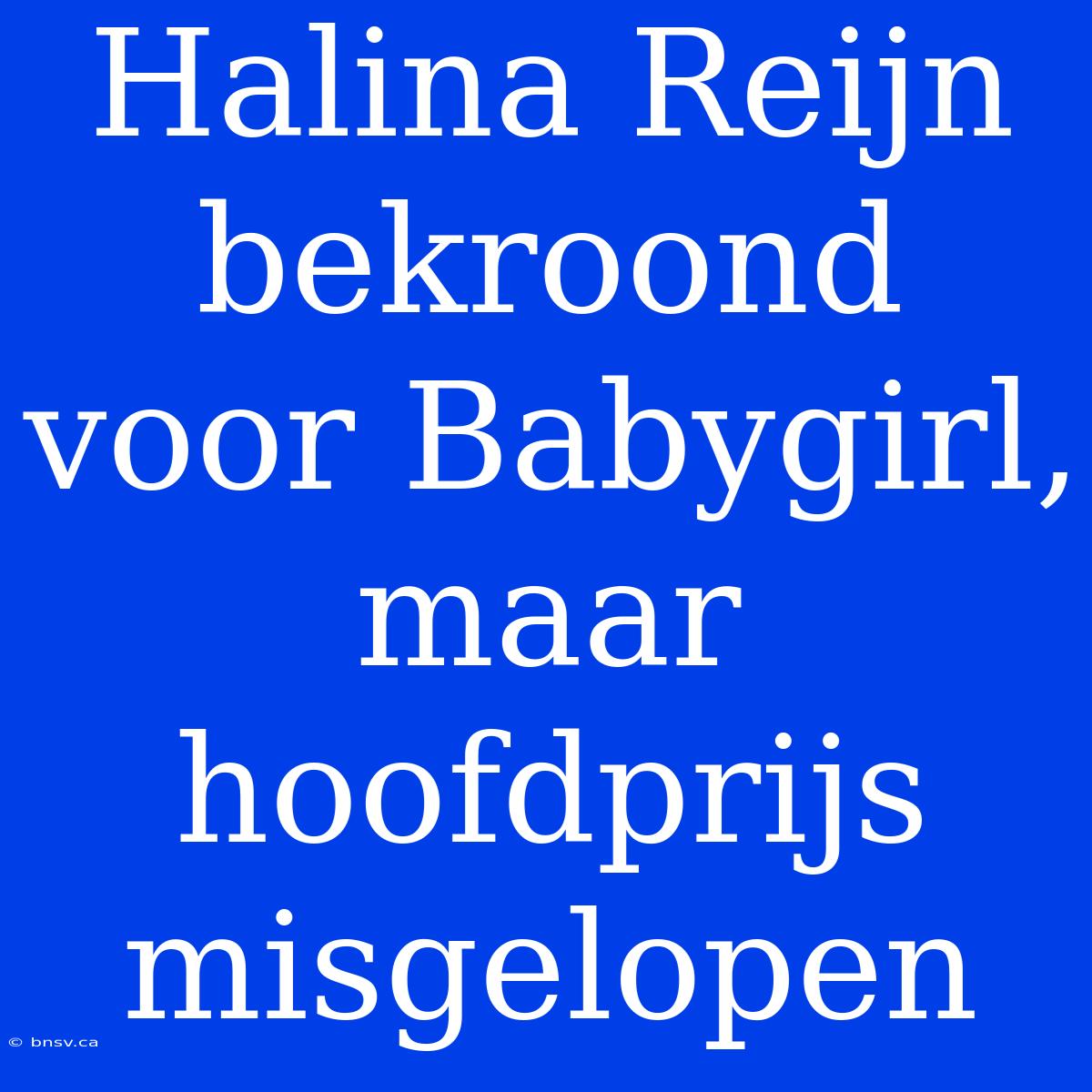 Halina Reijn Bekroond Voor Babygirl, Maar Hoofdprijs Misgelopen