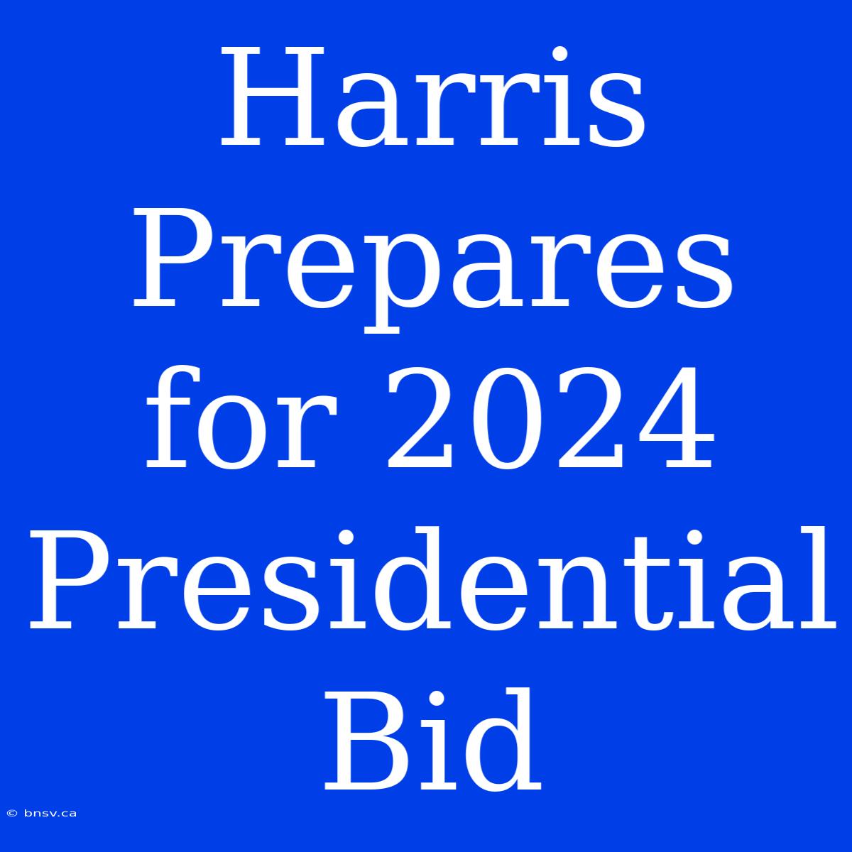 Harris Prepares For 2024 Presidential Bid