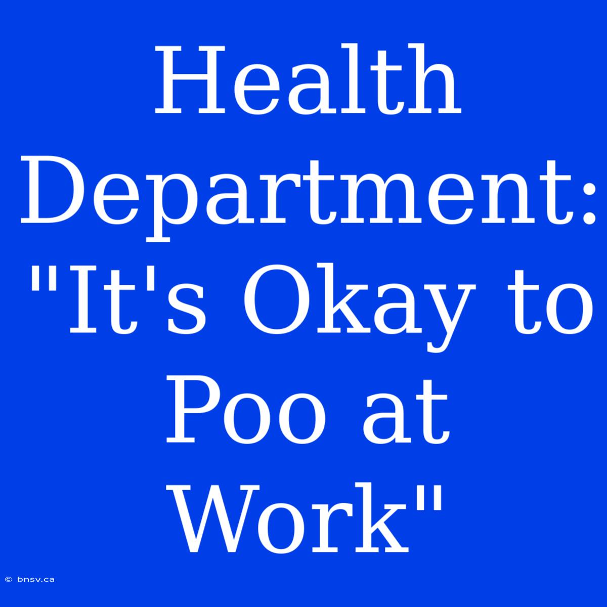 Health Department: 