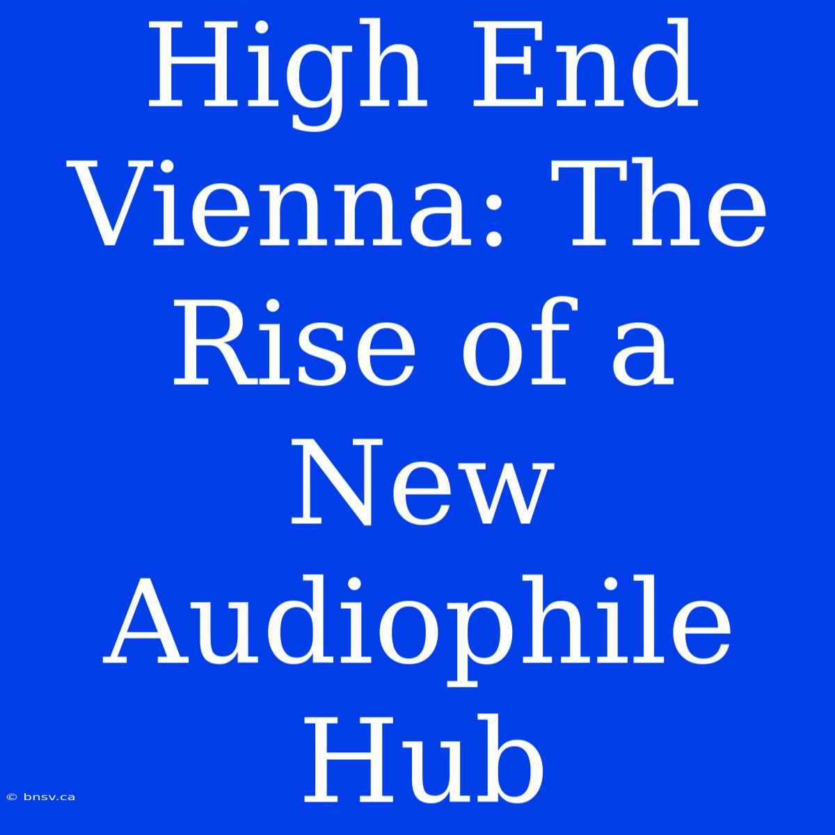 High End Vienna: The Rise Of A New Audiophile Hub