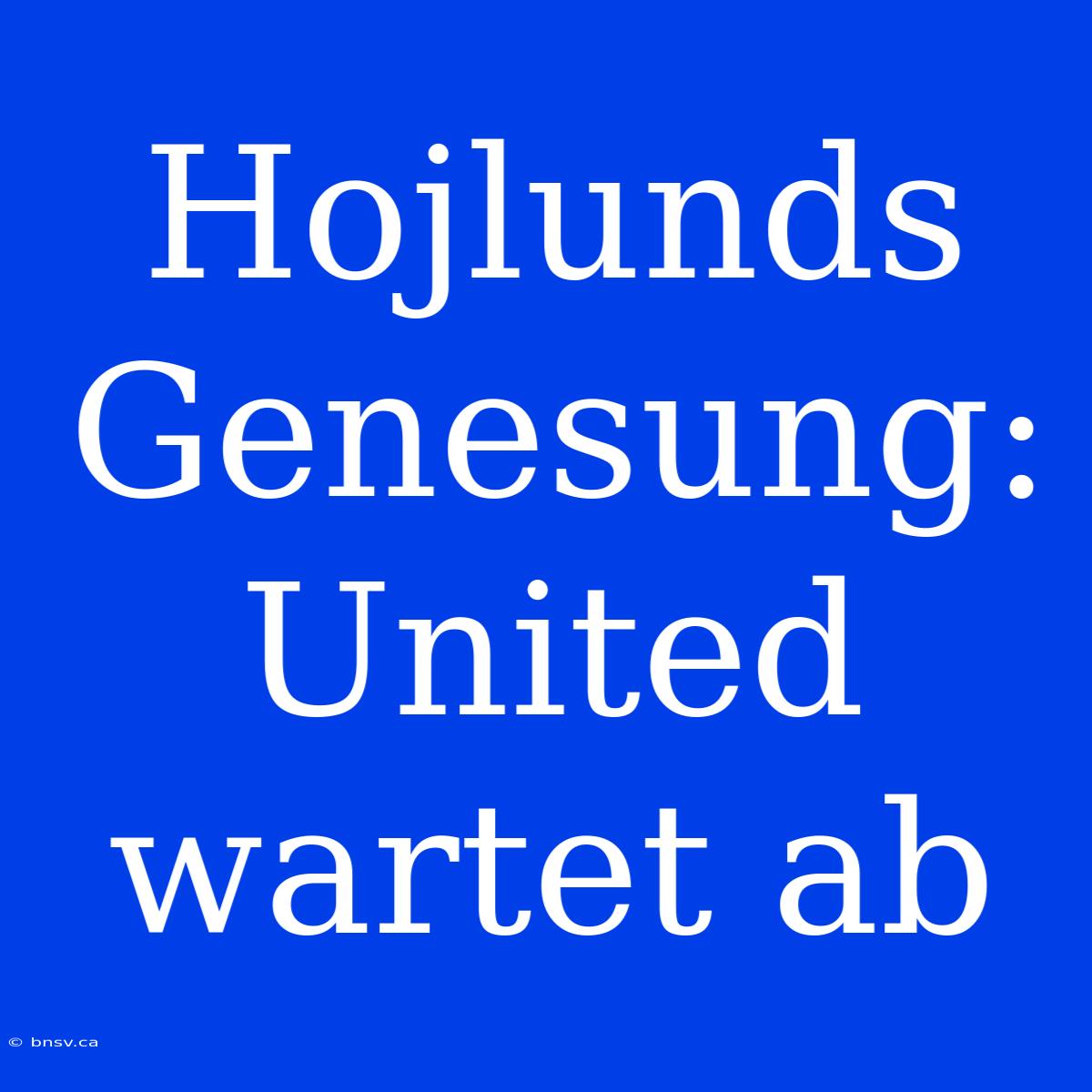 Hojlunds Genesung: United Wartet Ab