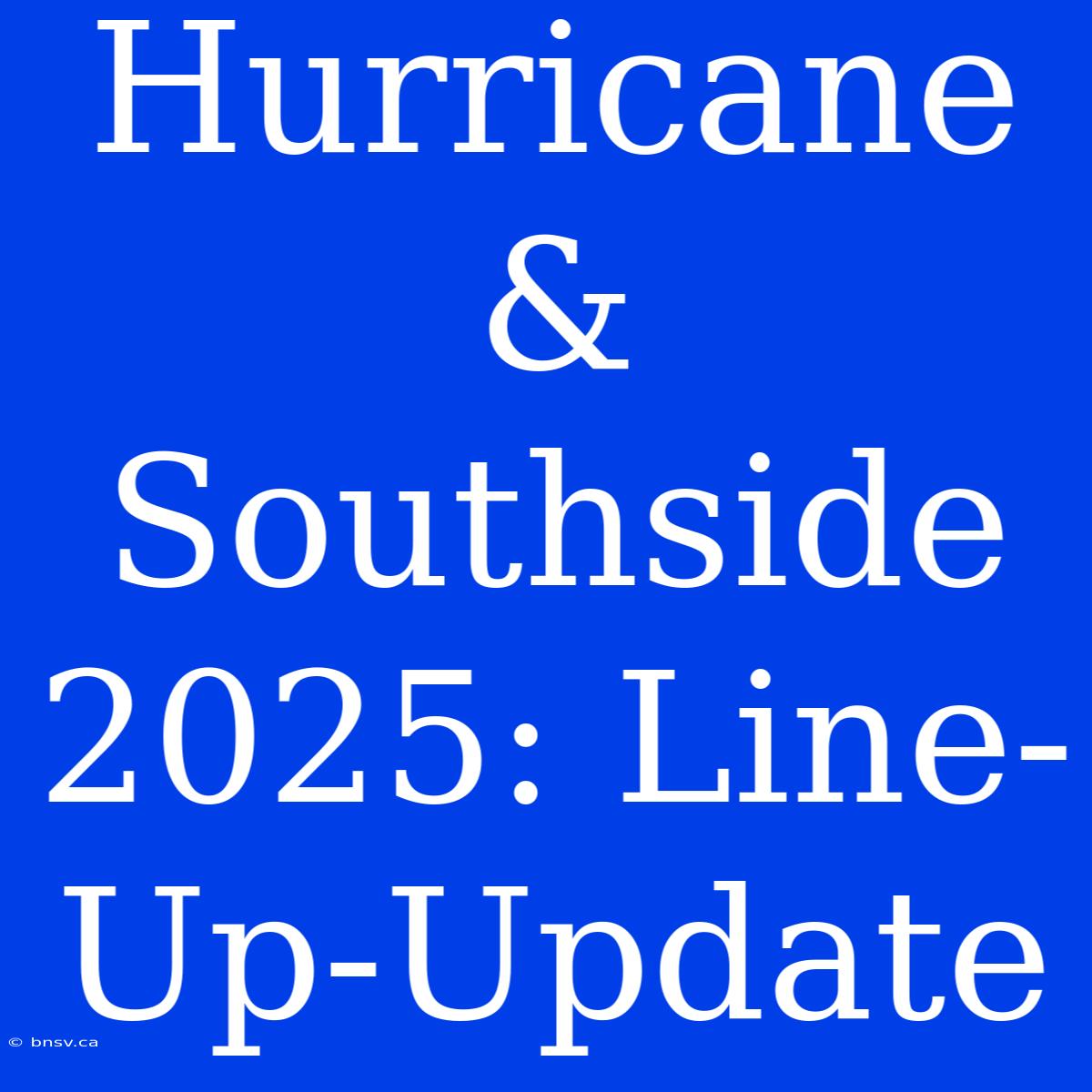 Hurricane & Southside 2025: Line-Up-Update