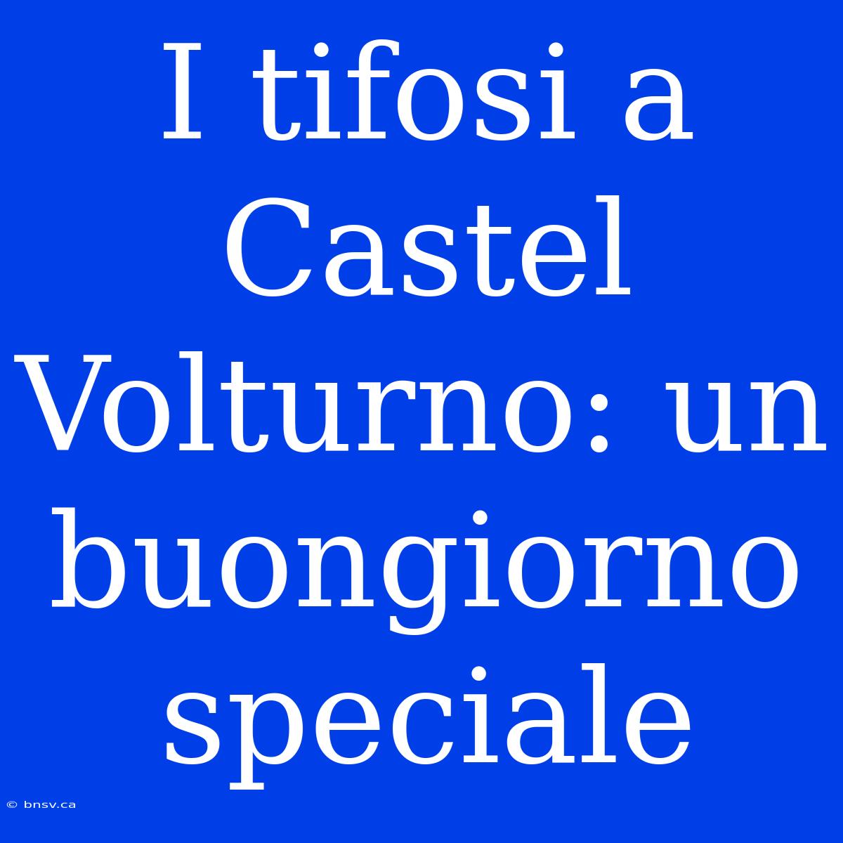 I Tifosi A Castel Volturno: Un Buongiorno Speciale