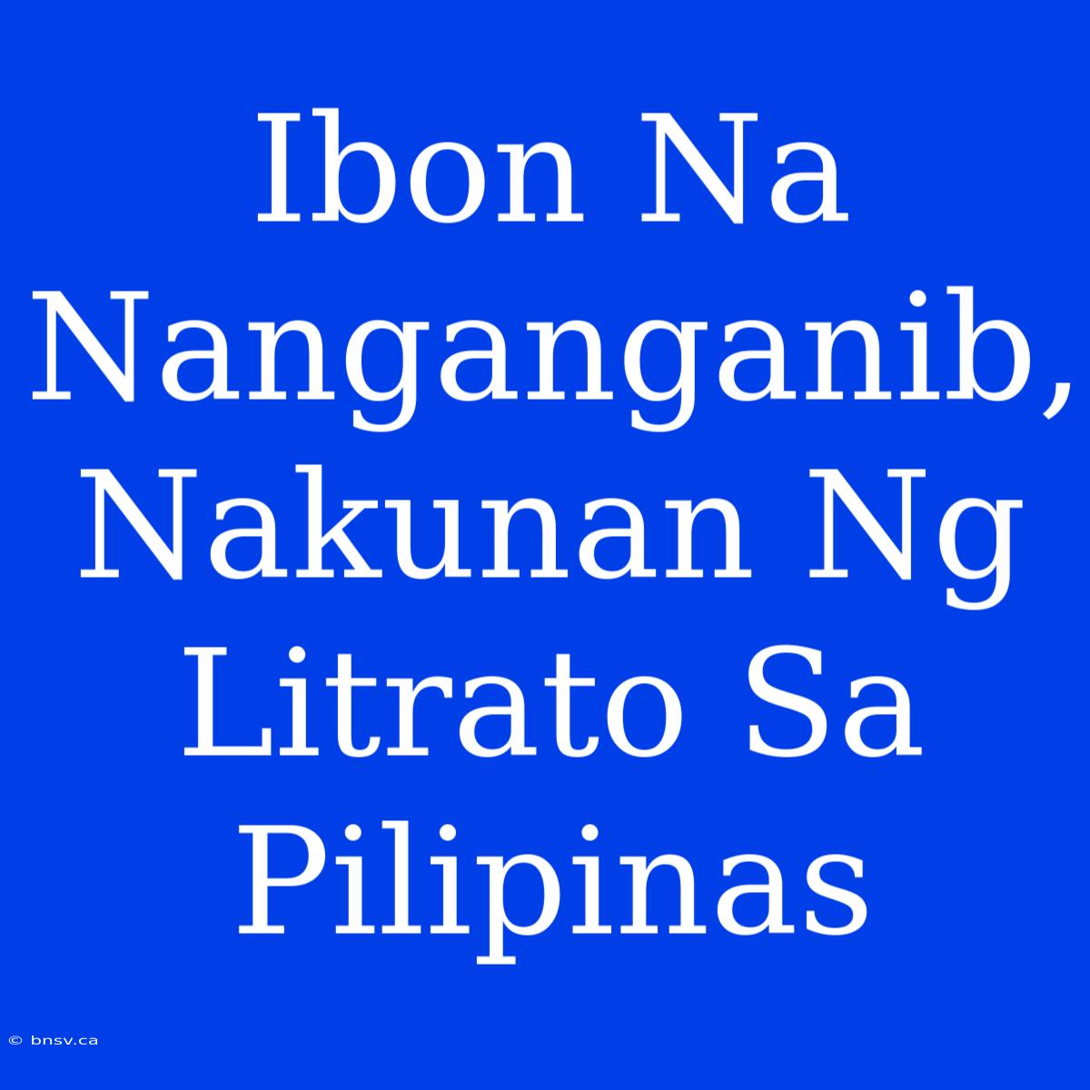 Ibon Na Nanganganib, Nakunan Ng Litrato Sa Pilipinas