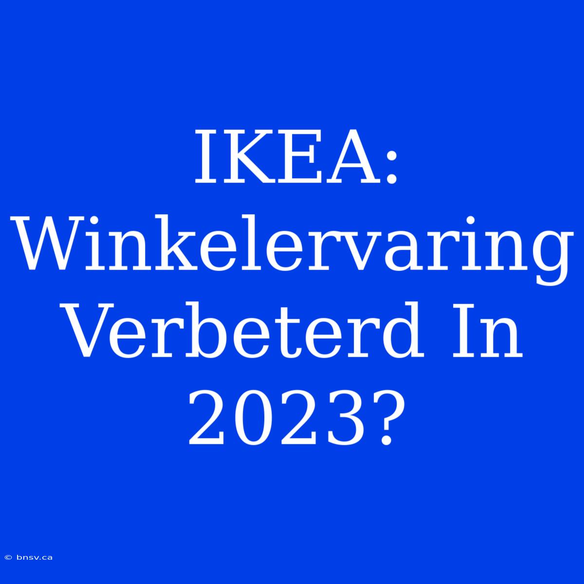 IKEA:  Winkelervaring Verbeterd In 2023?