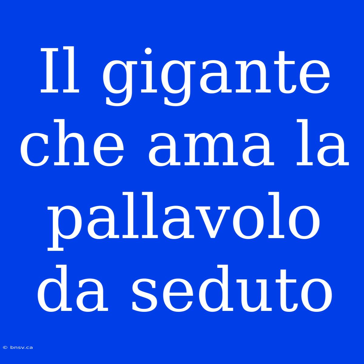 Il Gigante Che Ama La Pallavolo Da Seduto