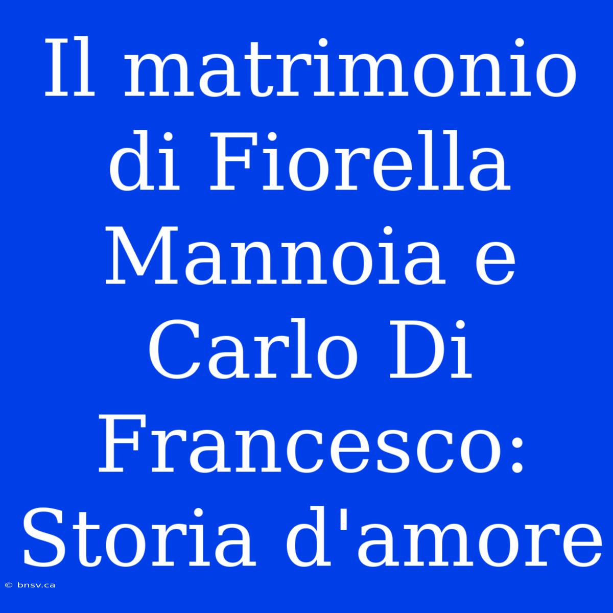 Il Matrimonio Di Fiorella Mannoia E Carlo Di Francesco: Storia D'amore