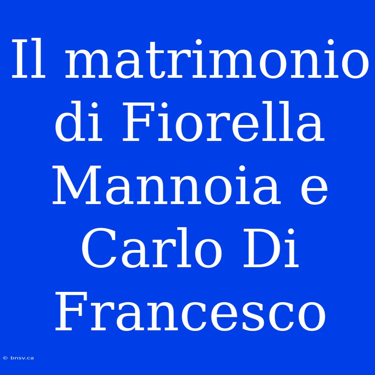 Il Matrimonio Di Fiorella Mannoia E Carlo Di Francesco