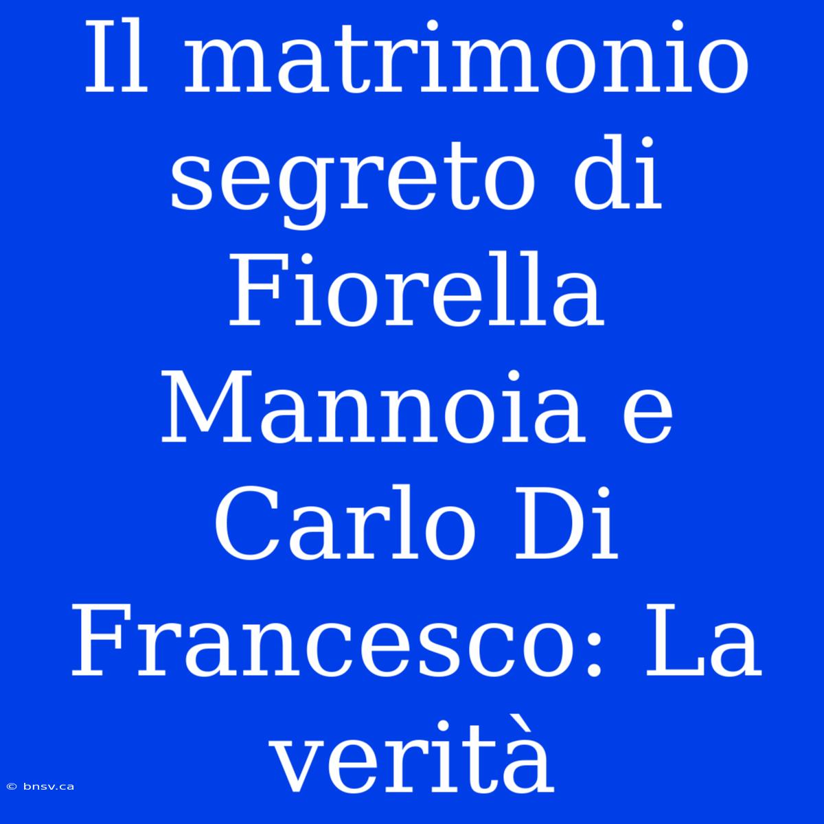 Il Matrimonio Segreto Di Fiorella Mannoia E Carlo Di Francesco: La Verità