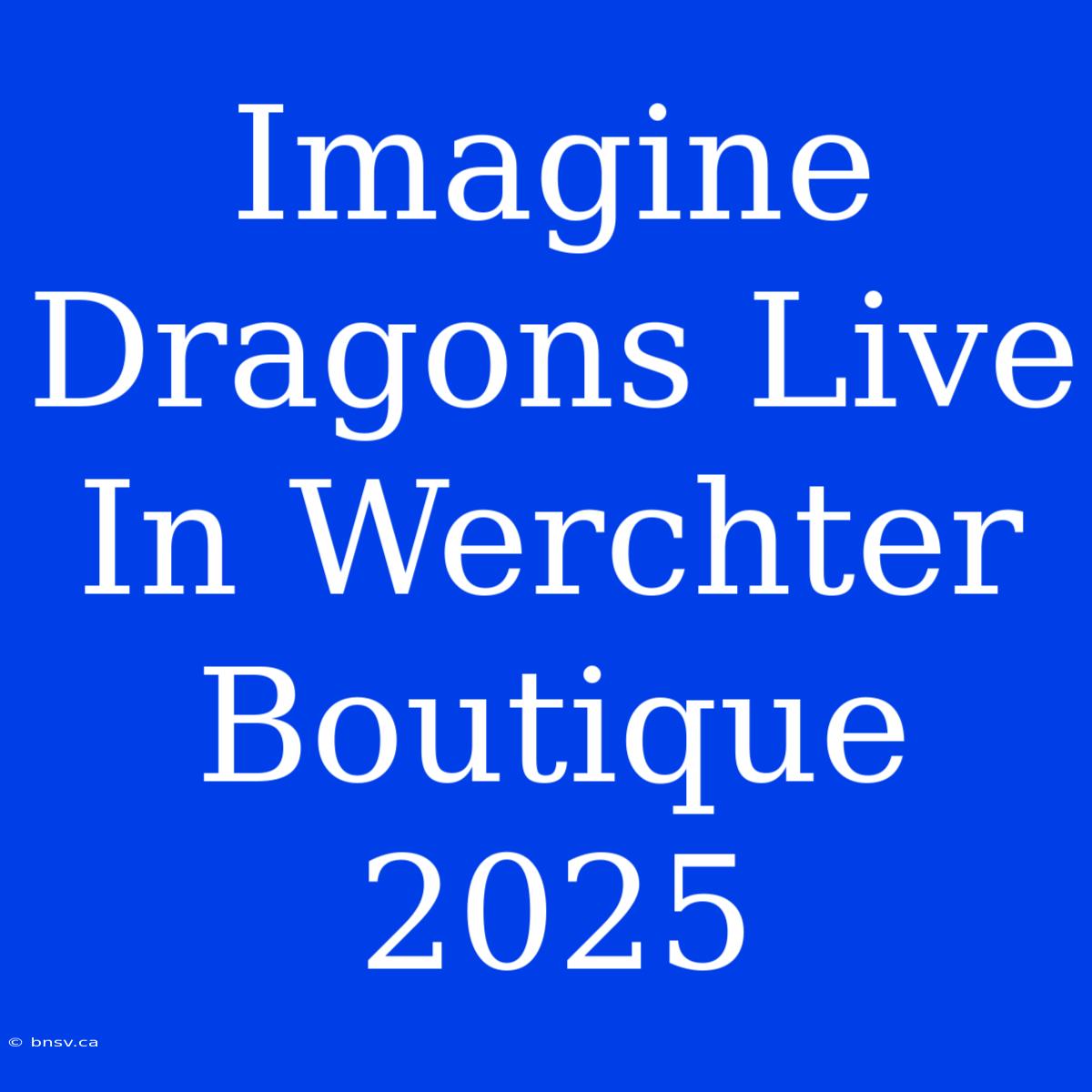 Imagine Dragons Live In Werchter Boutique 2025