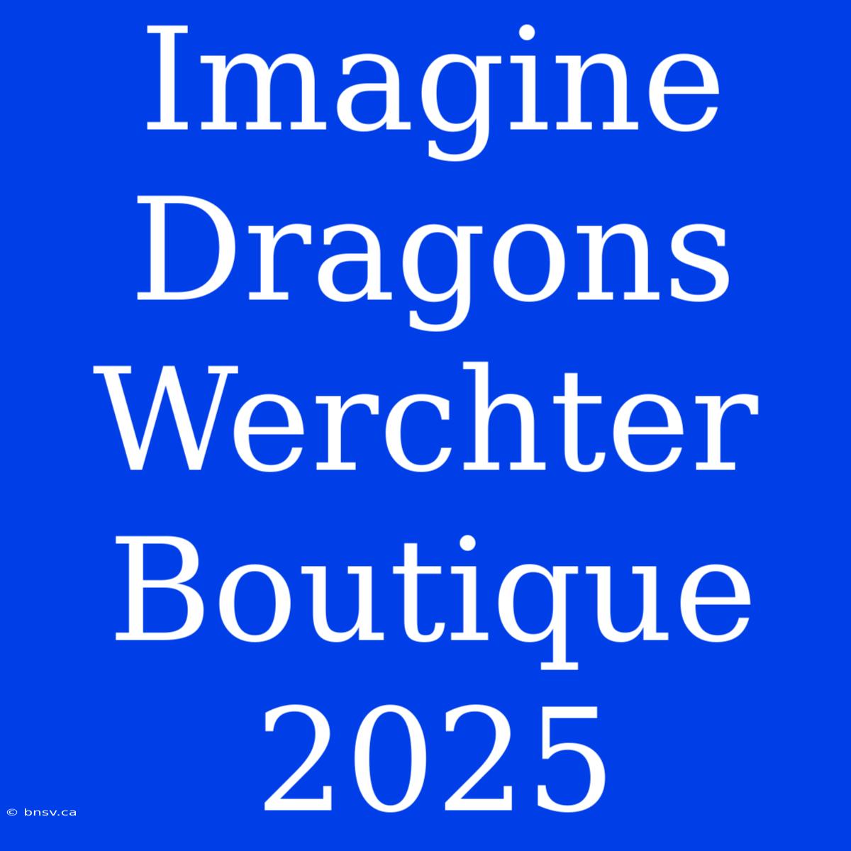 Imagine Dragons Werchter Boutique 2025