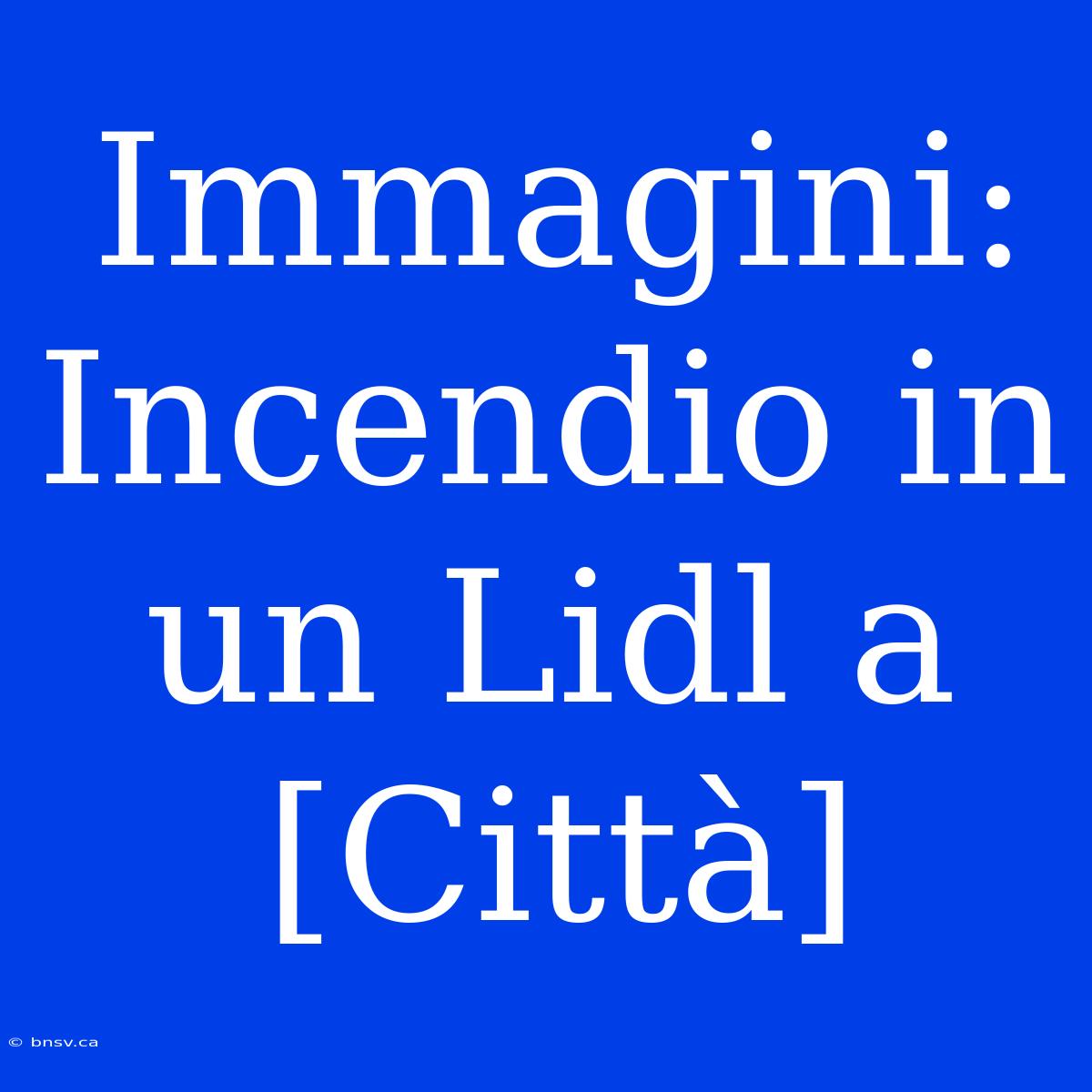 Immagini: Incendio In Un Lidl A [Città]