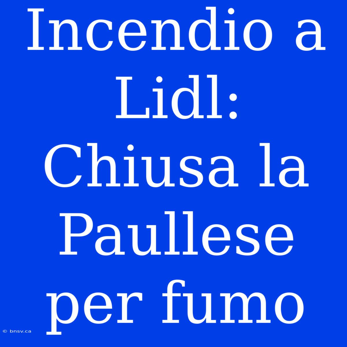 Incendio A Lidl: Chiusa La Paullese Per Fumo