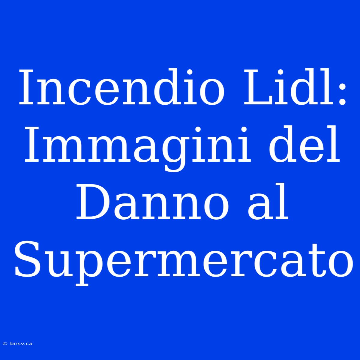 Incendio Lidl: Immagini Del Danno Al Supermercato