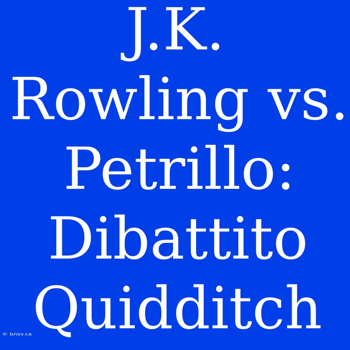 J.K. Rowling Vs. Petrillo: Dibattito Quidditch