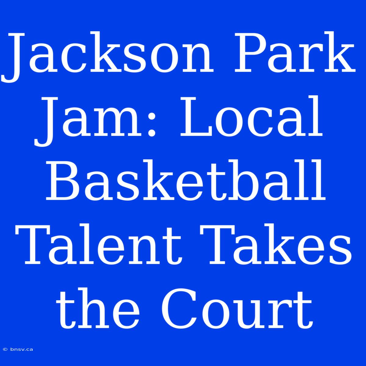 Jackson Park Jam: Local Basketball Talent Takes The Court