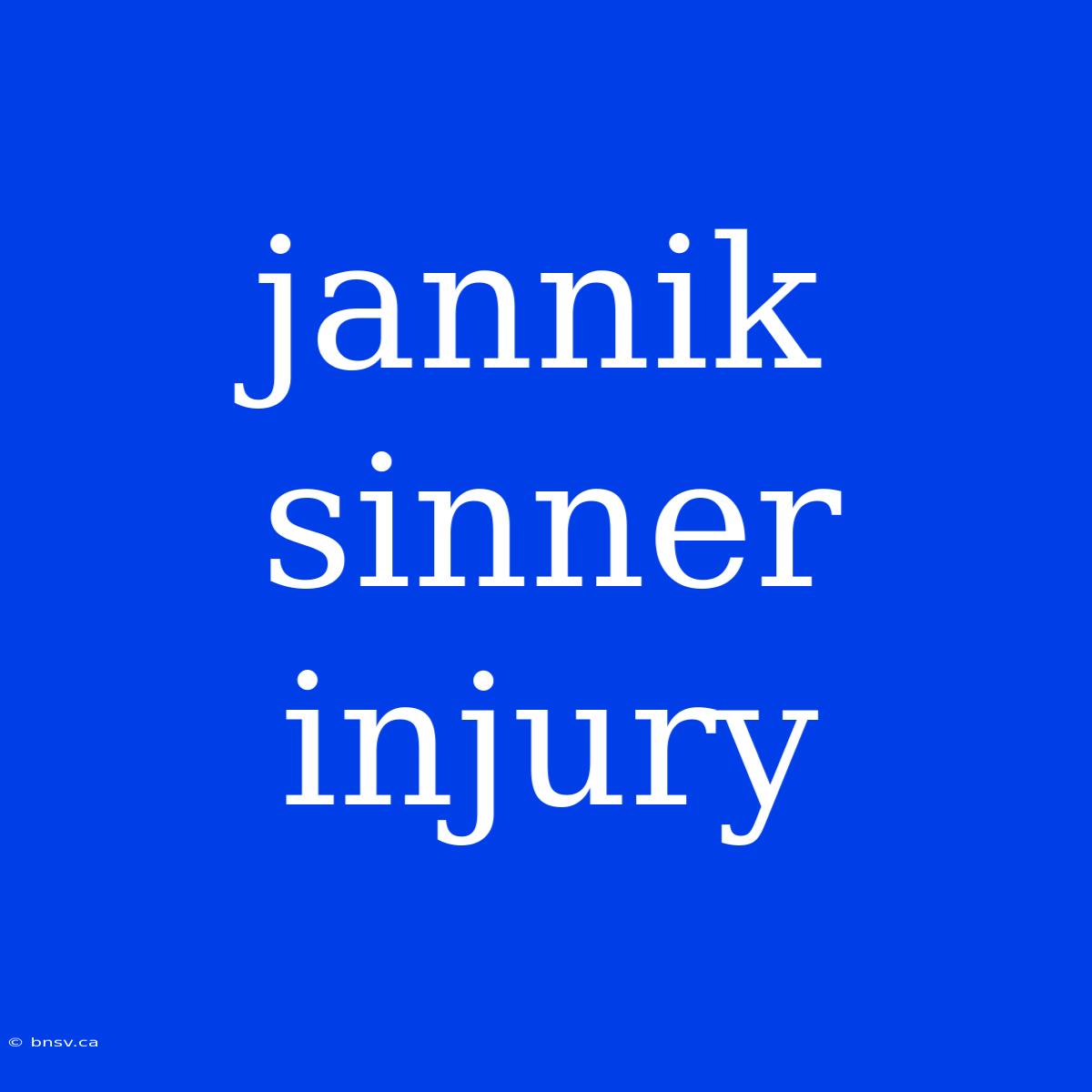 Jannik Sinner Injury